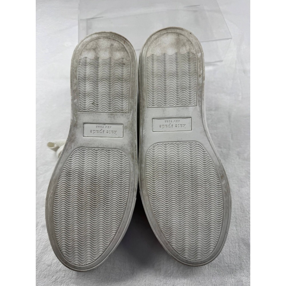 Kate Spade Iggy Low Top Court Logo Leather Sneakers Women's‎ 9B White Lace Up - Picture 10 of 11